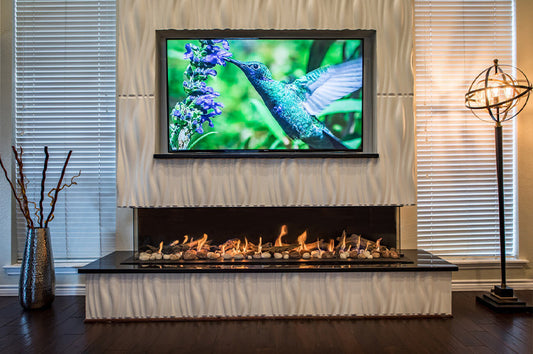 Modern Double Corner Fireplace
