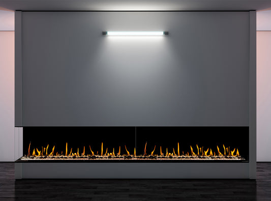 Large Left Corner - Modern Liner Fireplace