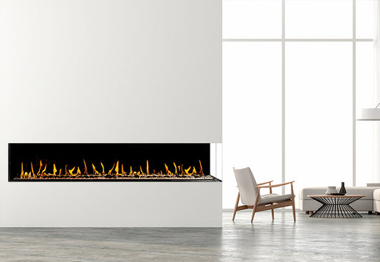 Modern Right Corner Fireplace