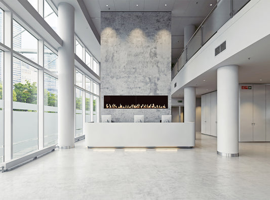 Large Front Facing - Modern Linear Fireplace