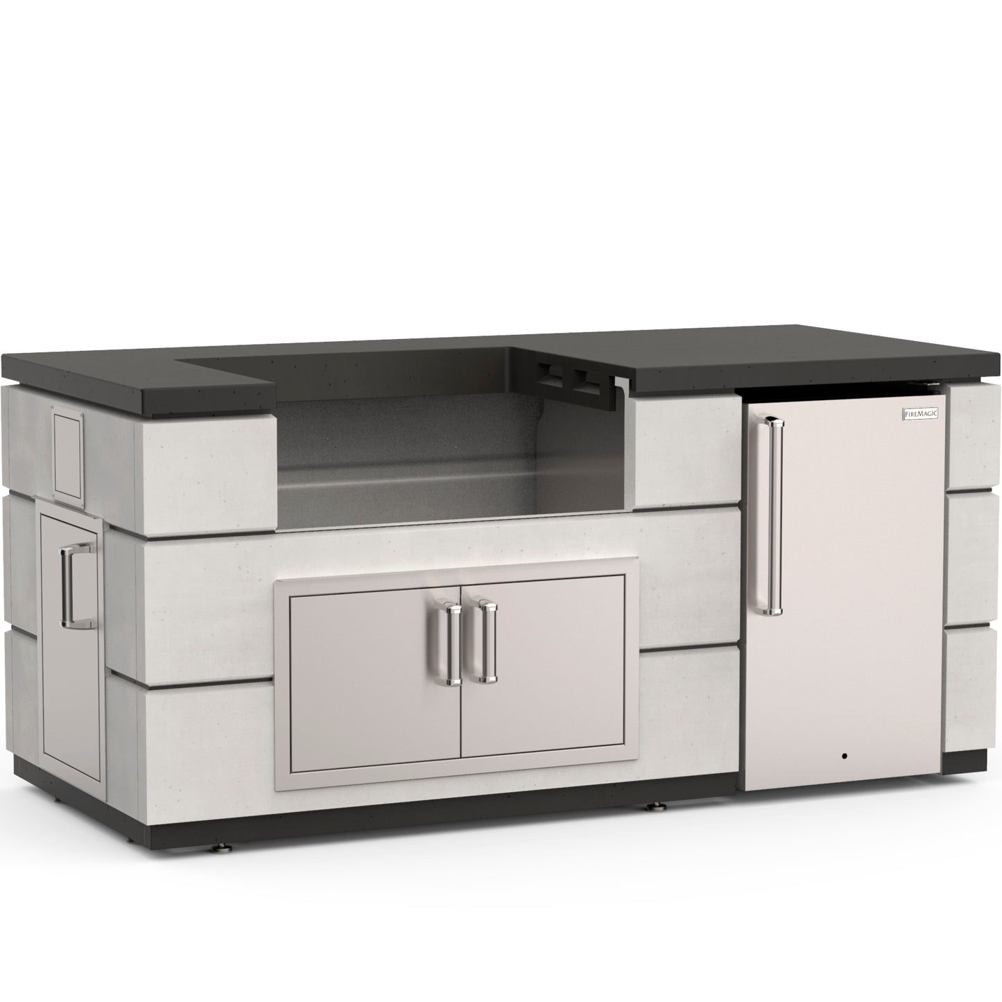 Contemporary 77 Inch Island Bundle