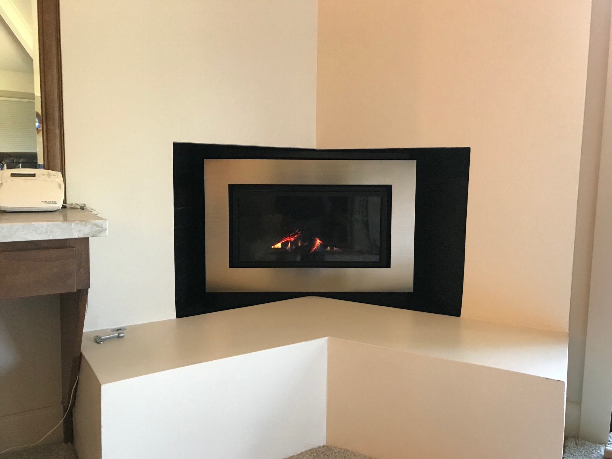 Gas Insert Installed in Masonry Fireplace — Roseville