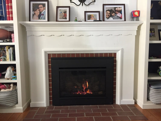 Large Radiant Insert In Masonry fireplace