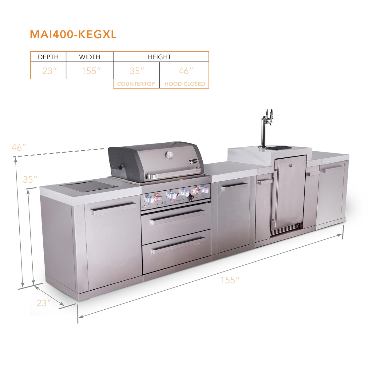 Mont Alpi MAi400-KEGXL dimensions