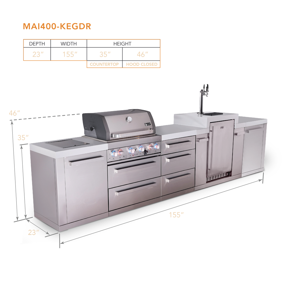 Mont Alpi MAi400-KEGDR dimensions
