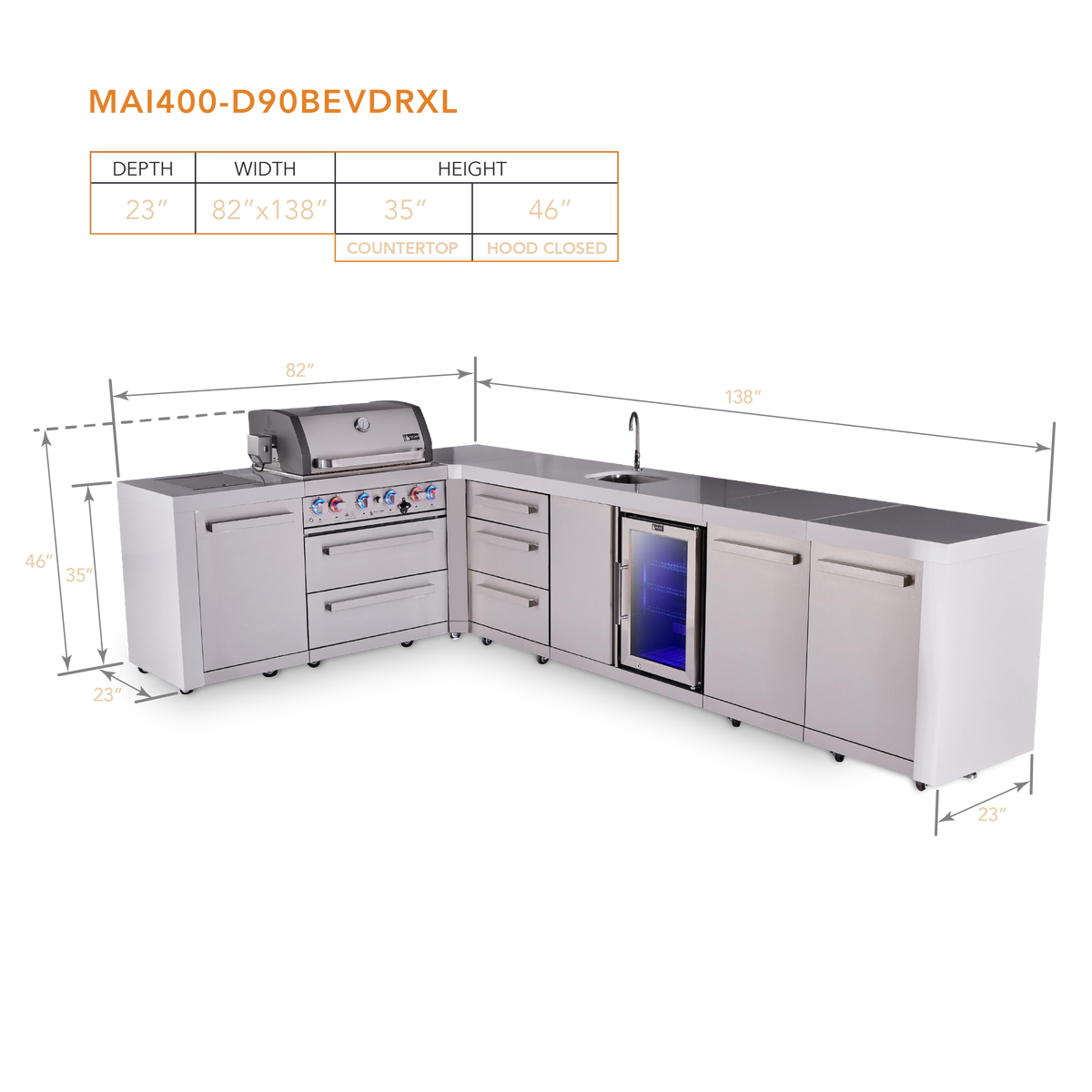 Mont Alpi MAi400-D90BEVDRXL dimensions