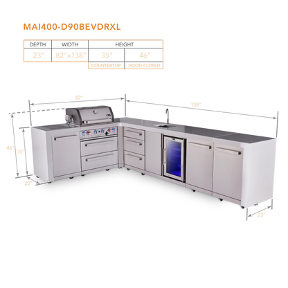 Mont Alpi MAi400-D90BEVDRXL dimensions