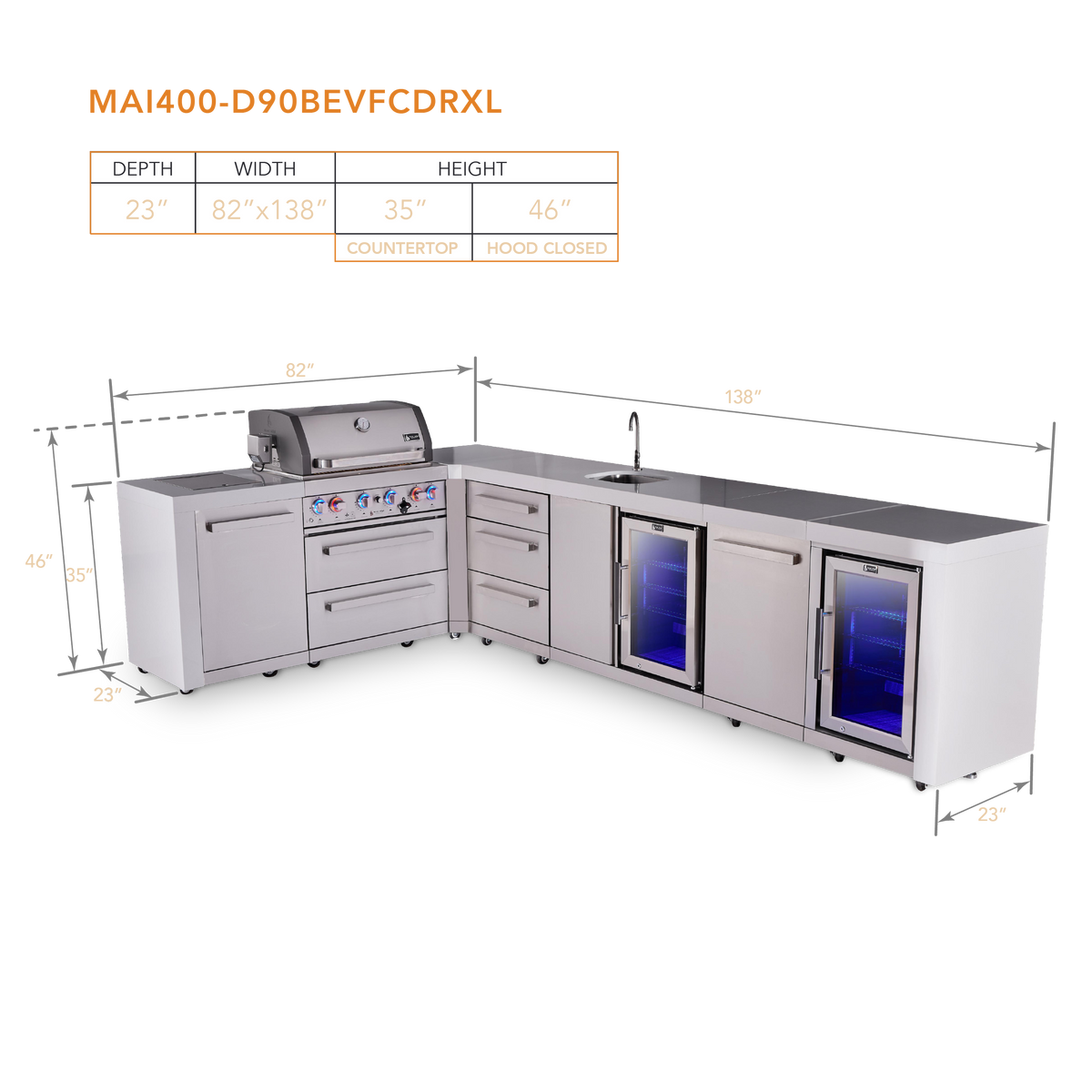 Mont Alpi MAi400-D90BEVFCDRXL dimensions