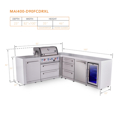 Mont Alpi MAi400-D90FCDRXL dimensions
