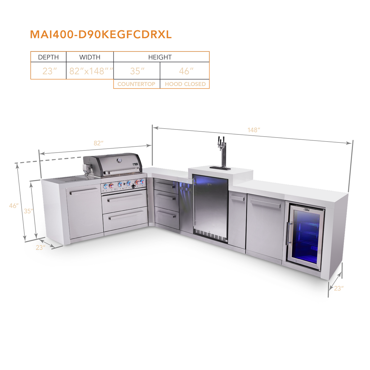 Mont Alpi MAi400-D90KEGFCDRXL dimensions