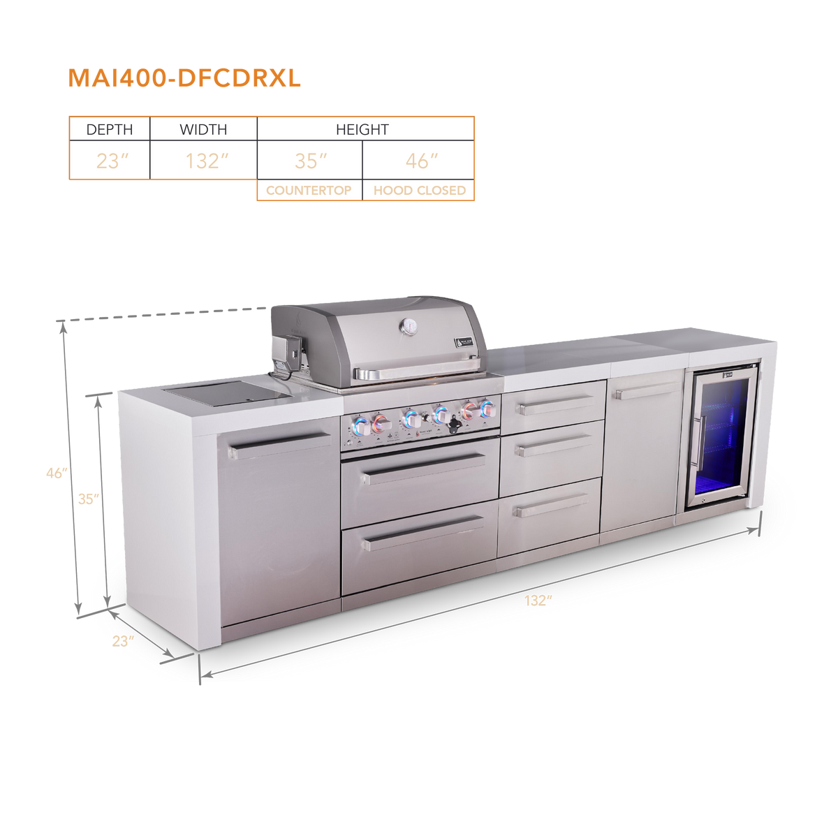 Mont Alpi MAi400-DFCDRXL dimensions