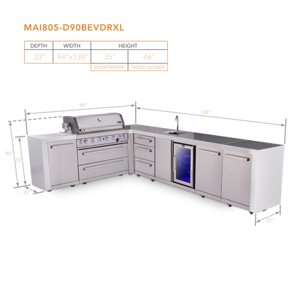 Mont Alpi MAi805-D90BEVDRXL dimensions
