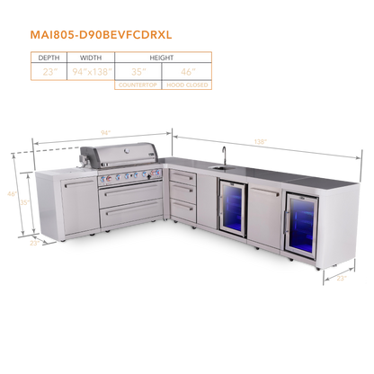 Mont Alpi MAi805-D90BEVFCDRXL dimensions