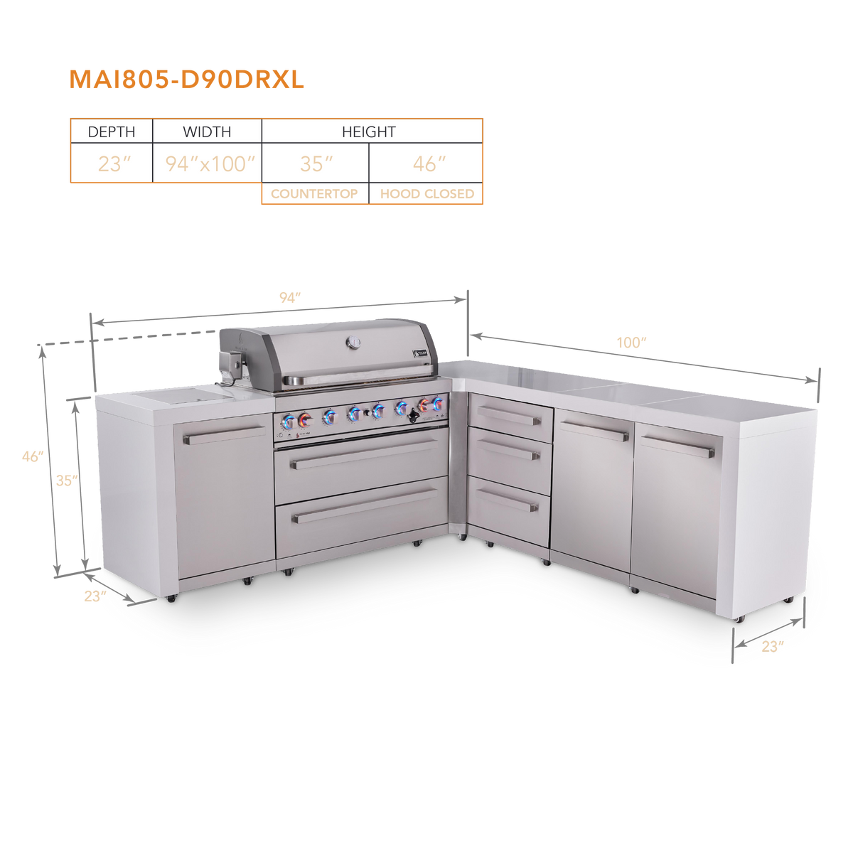 Mont Alpi MAi805-D90DRXL dimensions