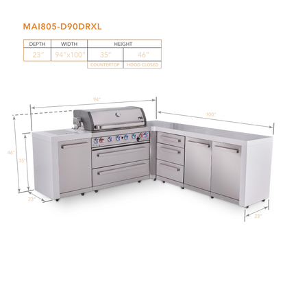 Mont Alpi MAi805-D90DRXL dimensions