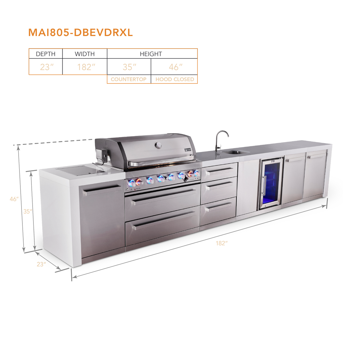 Mont Alpi MAi805-DBEVDRXL dimensions