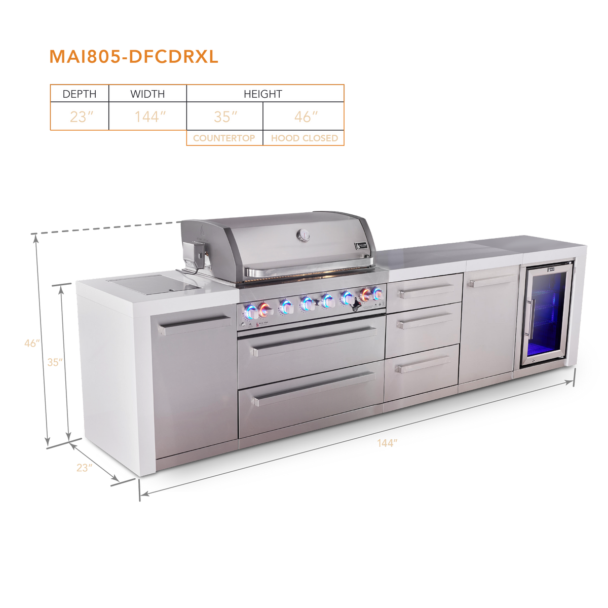 Mont Alpi MAi805-DFCDRXL dimensions