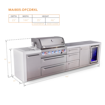 Mont Alpi MAi805-DFCDRXL dimensions