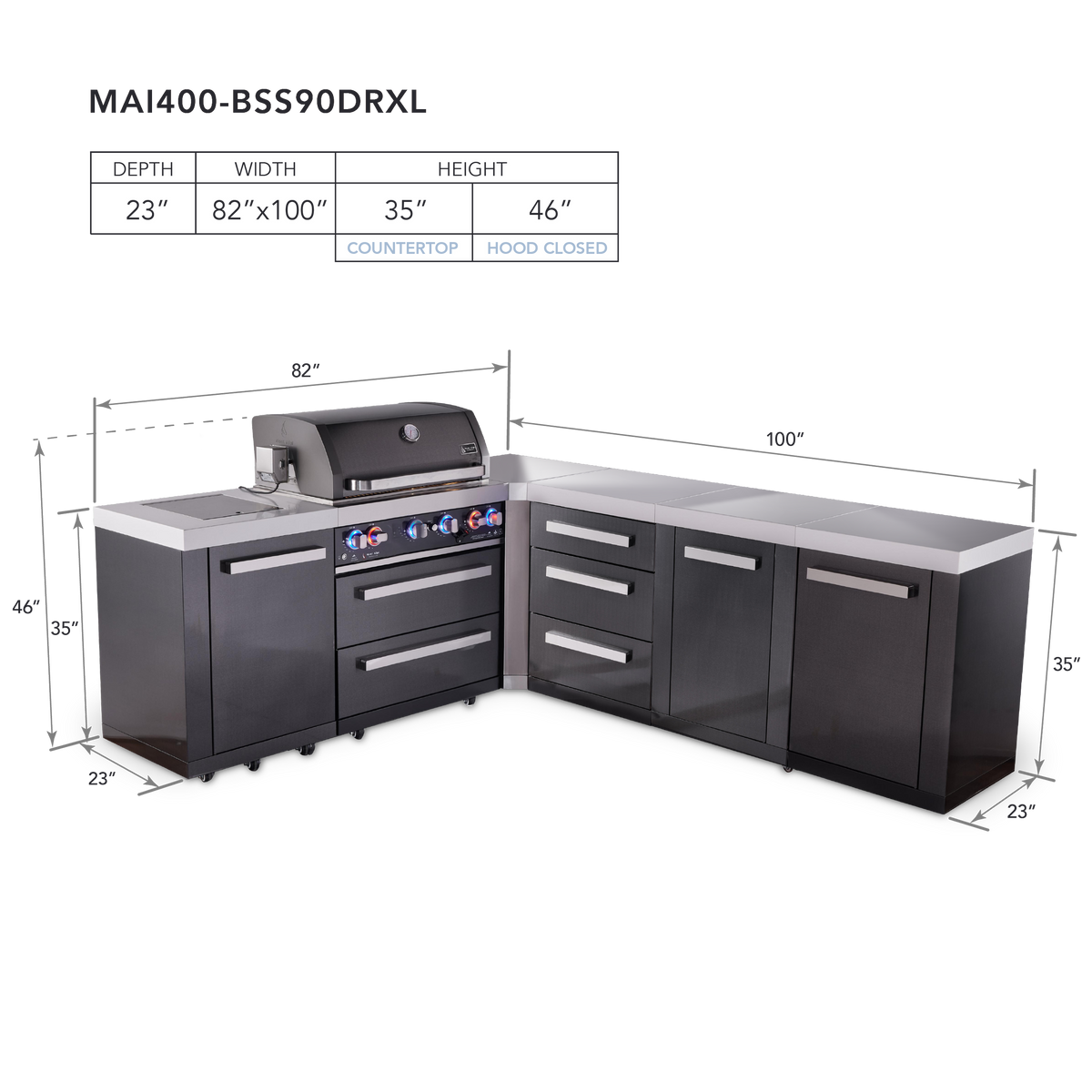 Mont Alpi MAi400-BSS90DRXL dimensions