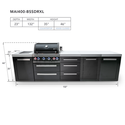 Mont Alpi MAi400-BSSDRXL dimensions