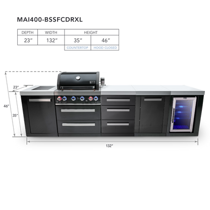 Mont Alpi MAi400-BSSFCDRXL dimensions