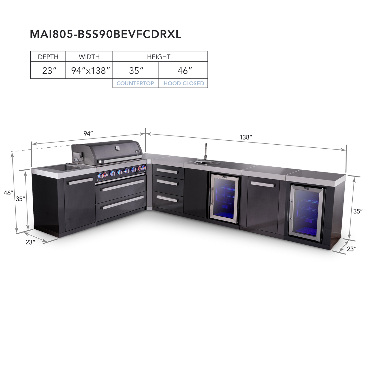 Mont Alpi MAi805-BSS90BEVFCDRXL dimensions