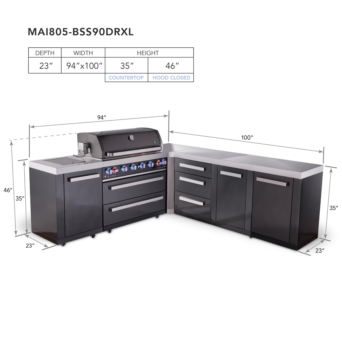 Mont Alpi MAi805-BSS90DRXL dimensions