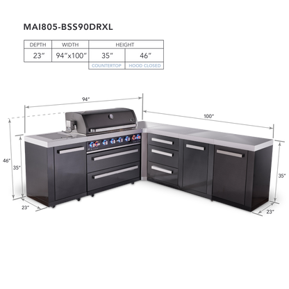 Mont Alpi MAi805-BSS90DRXL dimensions