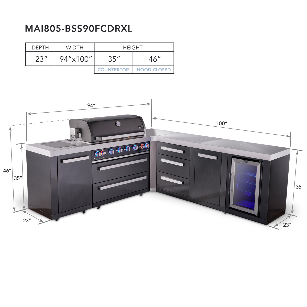 Mont Alpi MAi805-BSS90FCDRXL dimensions