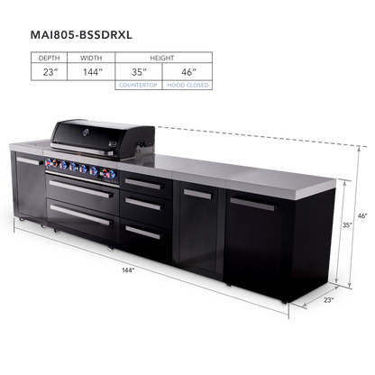 Mont Alpi MAi805-BSSDRXL dimensions