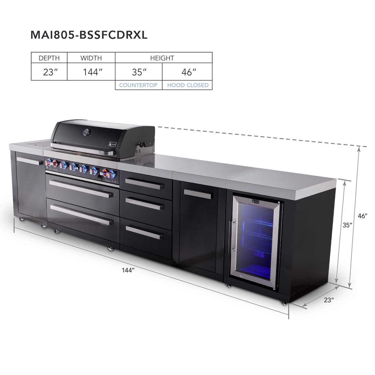 Mont Alpi MAi805-BSSFCDRXL dimensions