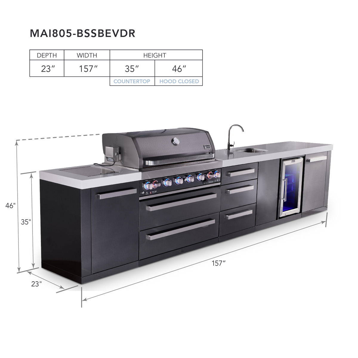 Mont Alpi MAi805-BSSBEVDR dimensions