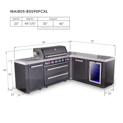 Mont Alpi MAi805-BSS90FCXL dimensions