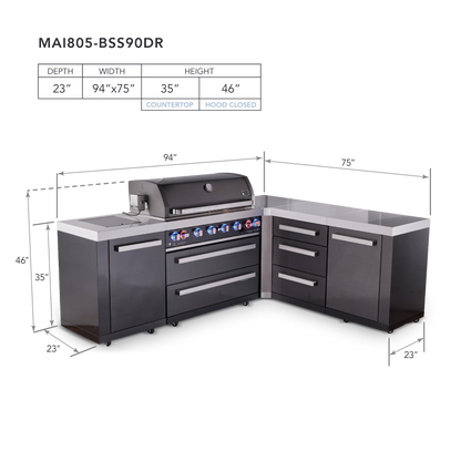 Mont Alpi MAi805-BSS90DR dimensions