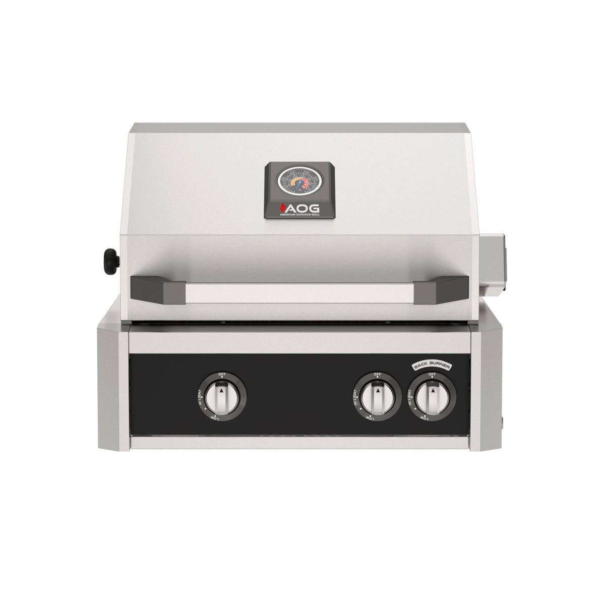 AOG 24" L-Series Built-In Gas Grill with optional Black accent color panel (sold separately)