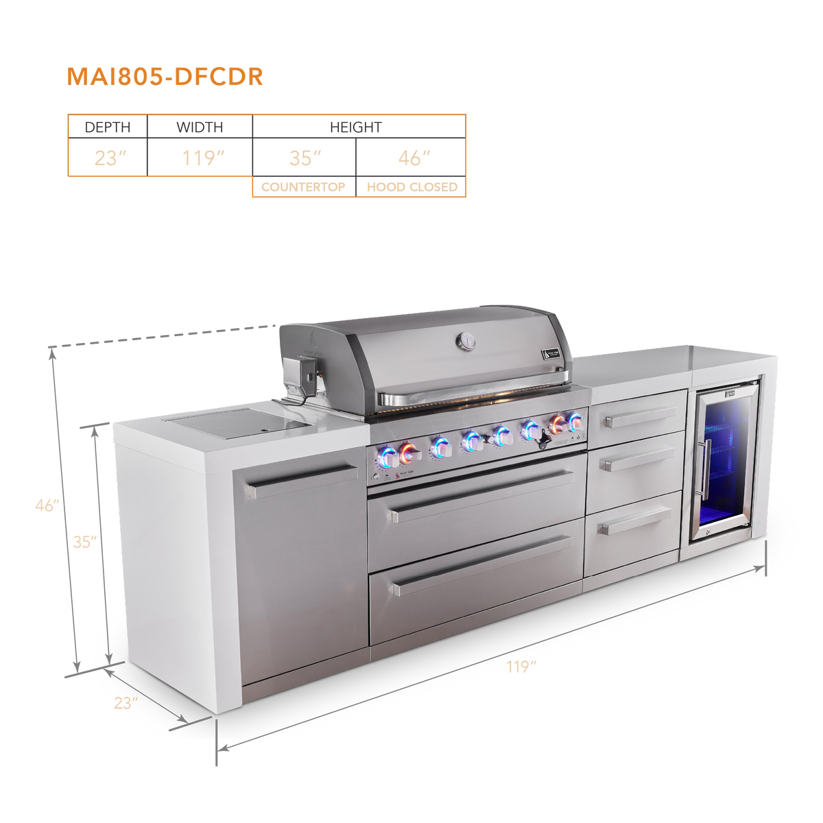 Mont Alpi MAi805-DFCDR dimensions