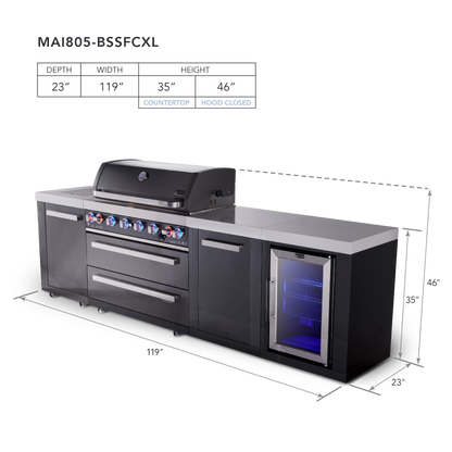 Mont Alpi MAi805-BSSFCXL dimensions