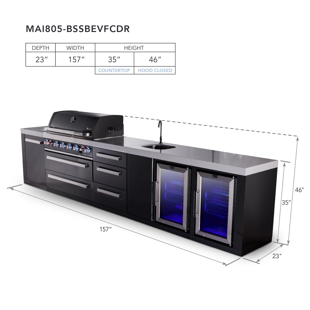 Mont Alpi MAi805-BSSBEVFCDR dimensions