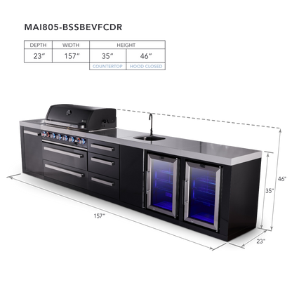 Mont Alpi MAi805-BSSBEVFCDR dimensions