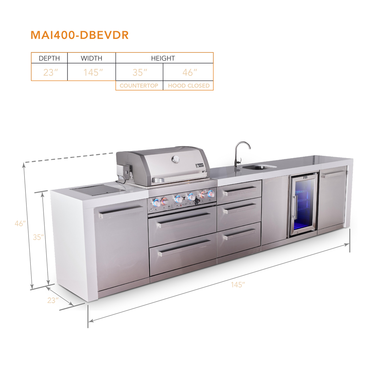 Mont Alpi MAi400-DBEVDR dimensions