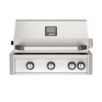 AOG 30" L-Series Built-In Gas Grill with optional White accent color panel (sold separately)
