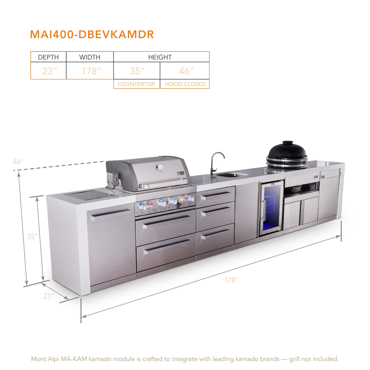 Mont Alpi MAi400-DBEVKAMDR dimensions