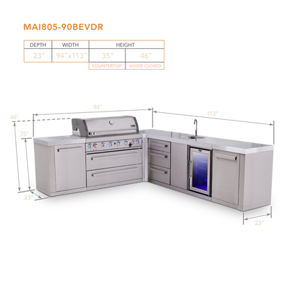 Mont Alpi MAi805-90BEVDR dimensions