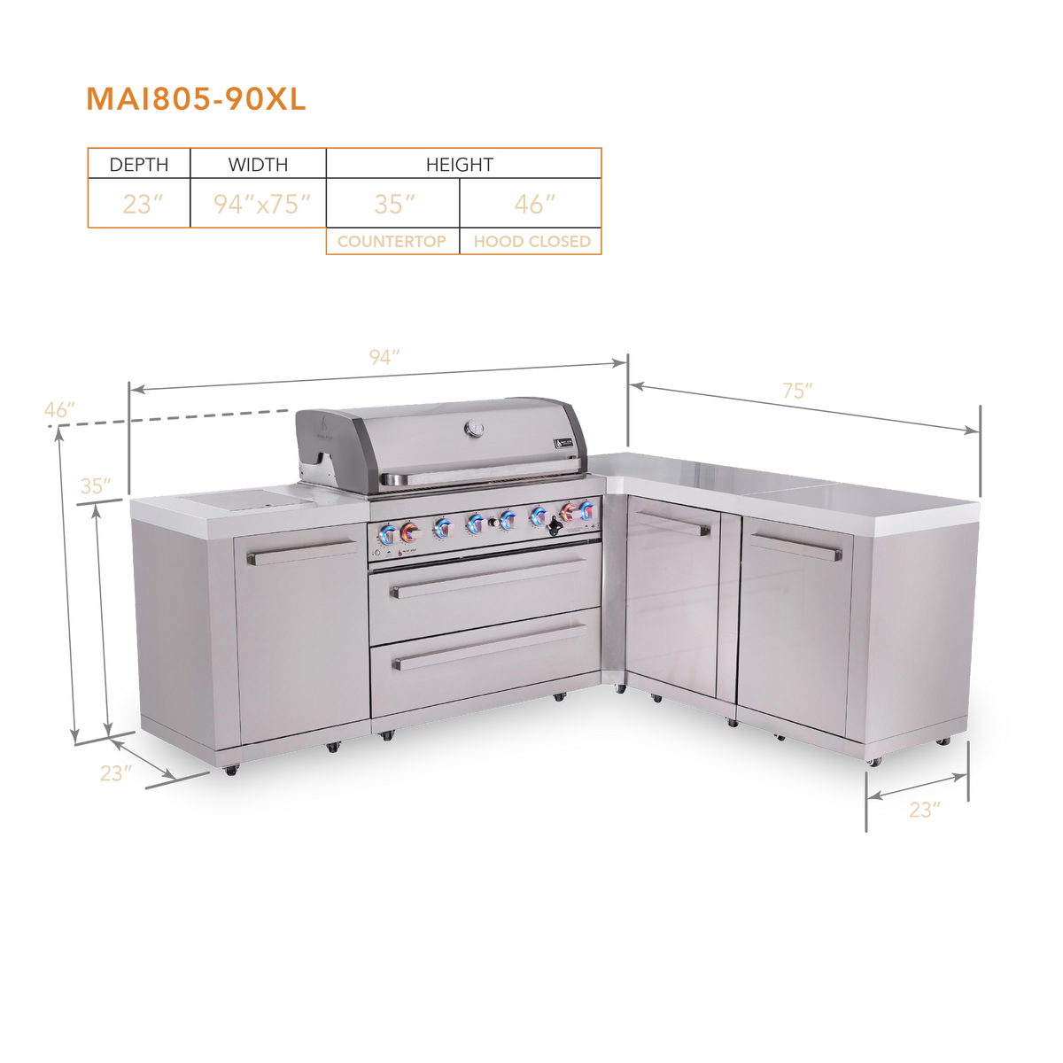 Mont Alpi MAi805-90XL dimensions