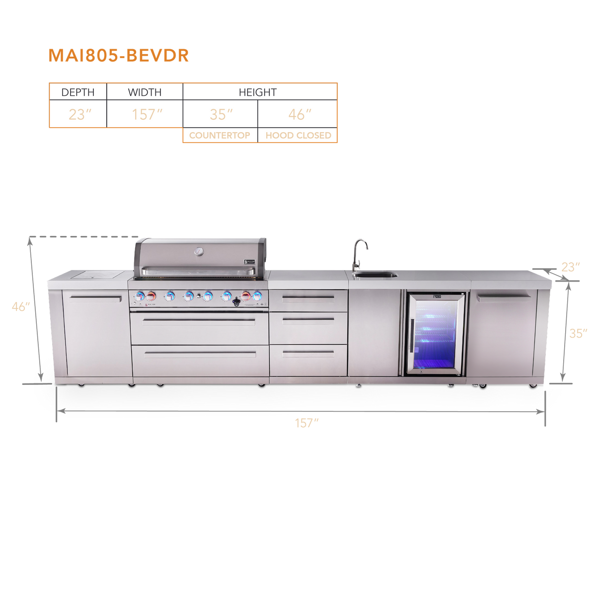 Mont Alpi MAi805-BEVDR dimensions