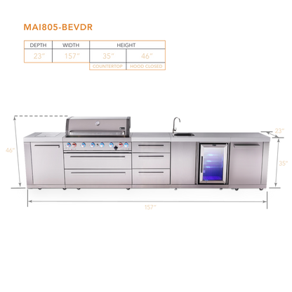 Mont Alpi MAi805-BEVDR dimensions