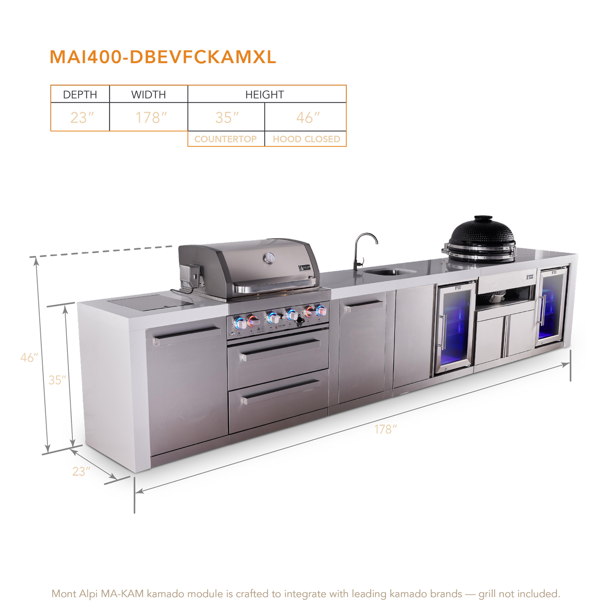 Mont Alpi MAi400-DBEVFCKAMXL dimensions