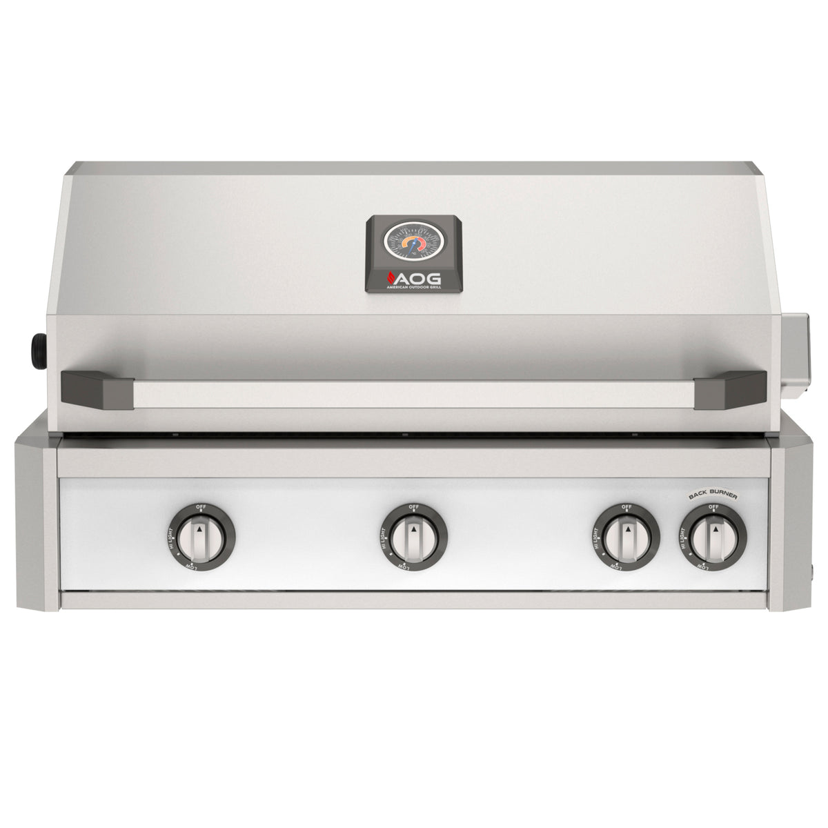 AOG 36" L-Series Built-In Gas Grill with optional White accent color panel (sold separately)