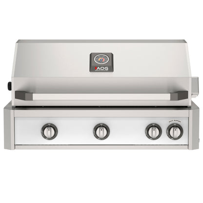 AOG 36" L-Series Built-In Gas Grill with optional White accent color panel (sold separately)