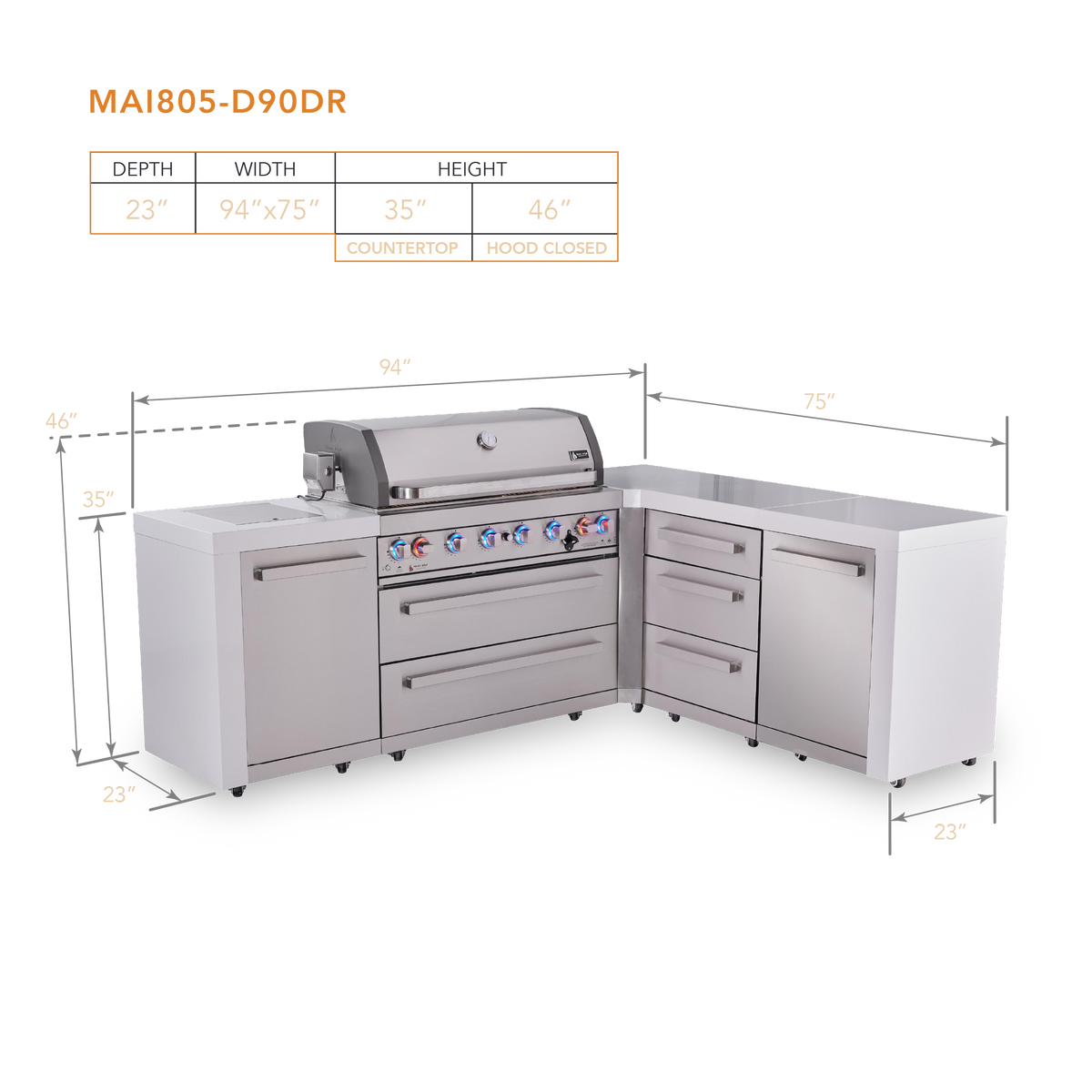 Mont Alpi MAi805-D90DR dimensions